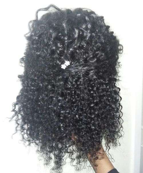 Brazillian virgin jerry curls 14inches WIG/8A