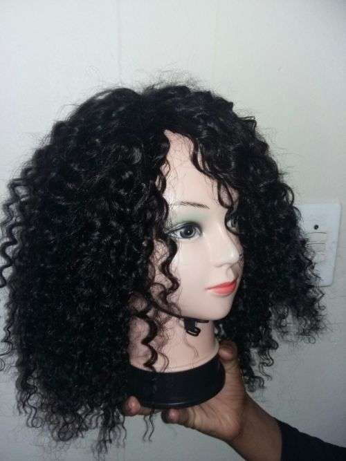 Brazillian virgin jerry curls 14inches WIG/8A