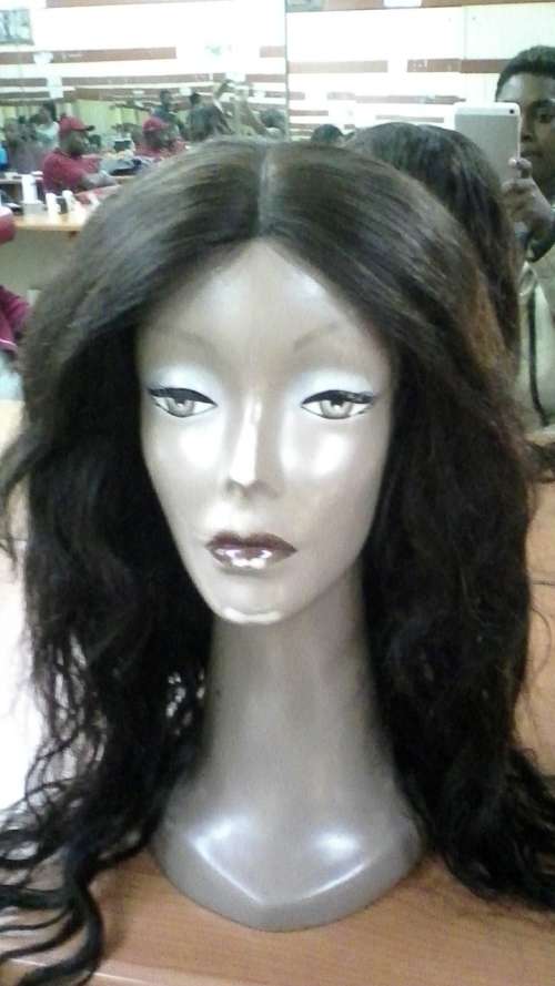 Brazilian & Peruvian hair wigs with frontal lace closure 6-18 inches/400g/8A