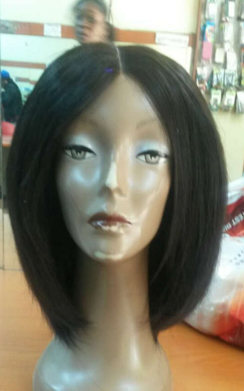 Brazilian & Peruvian lace frontal BOB wig/straight/9A/300g**Free shipping**