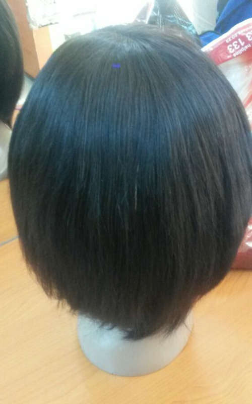 Brazilian & Peruvian lace frontal BOB wig/straight/9A/300g**Free shipping**