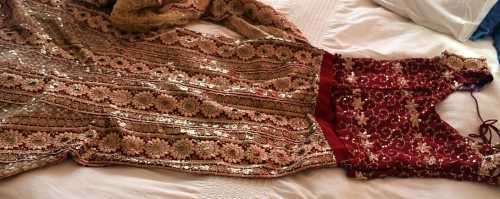 maroon Indian Lehnga size 8-12(Bust 32-34)*free shipping