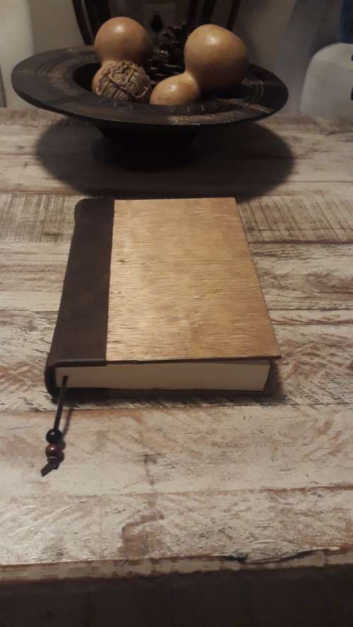Leather and Wood Half Bound Journals