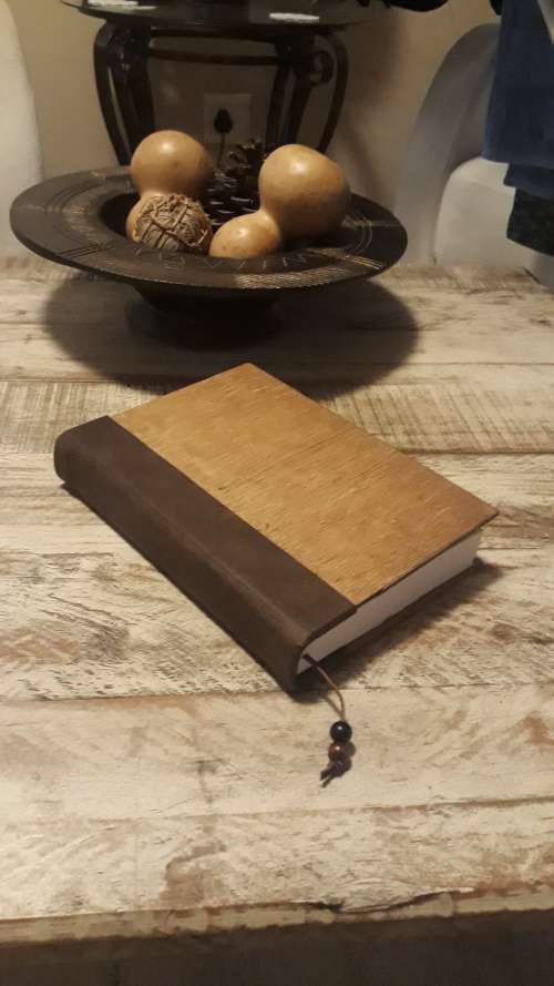 Leather and Wood Half Bound Journals