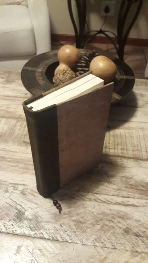 Leather and Wood Half Bound Journals