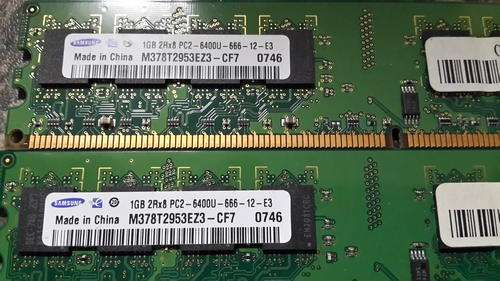 2x1Gb Samsung DDR2 800 Mhz modules