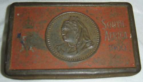 RARE COLLECTABLE QUEEN VICTORIA SOUTH AFRICA 1900 BOER WAR TIN GIVEN TO TROOPS