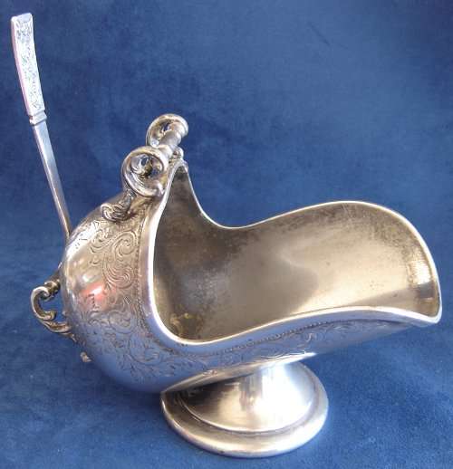 PEWTER (?) / BRITANNIA METAL (?) SUGAR BASIN / POT