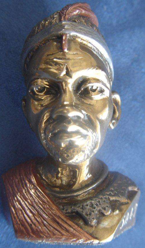 INVESTMENT ART - SIGNED CASPER DARARE (1952 - 2001) MALE METAL SCULPTURE