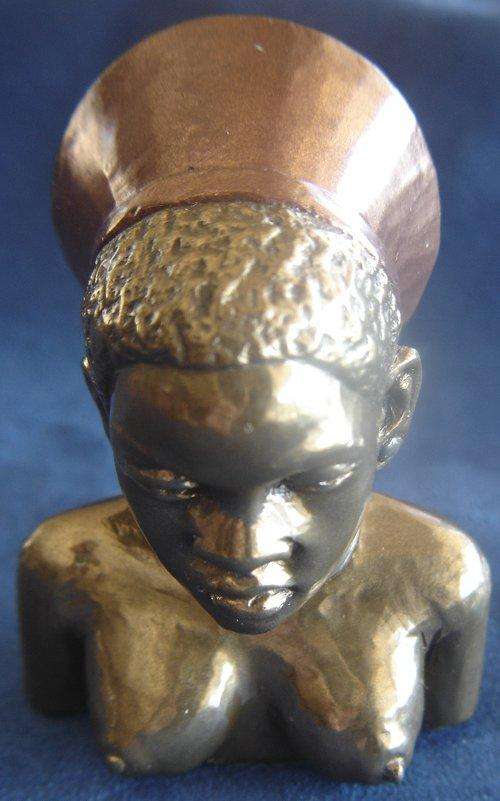 INVESTMENT ART - SIGNED CASPER DARARE (1952 - 2001) FEMALE METAL SCULPTURE