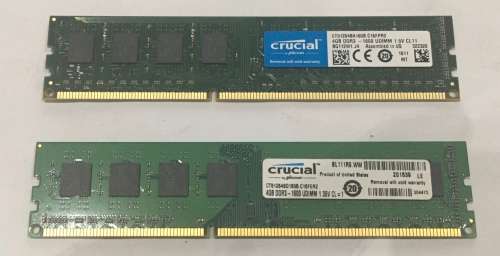 CRUCIAL RAM DDR3 4GB FOR DESKTOP PC IN GOOD WORKING CONDITION- X MAS SALE