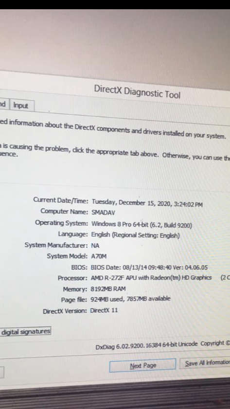 MOTHERboard AMD WITH INTERGRATED GRAPHICS CARD - S/N - M192700000264 IN GOOD WORKING CONDITION