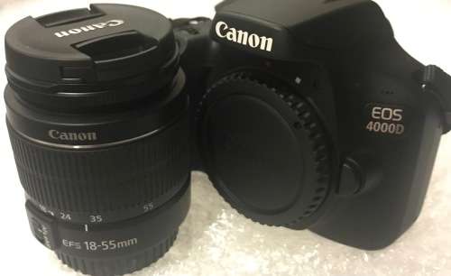 CANON EOS 4000D WITH 18-55mm LENS CONDITION LIKE NEW + FREE CAMERA BAG