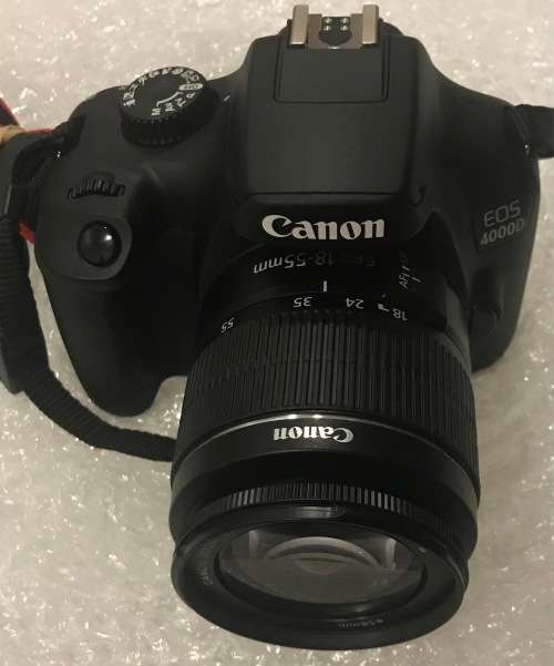 CANON EOS 4000D WITH 18-55mm LENS CONDITION LIKE NEW + FREE CAMERA BAG