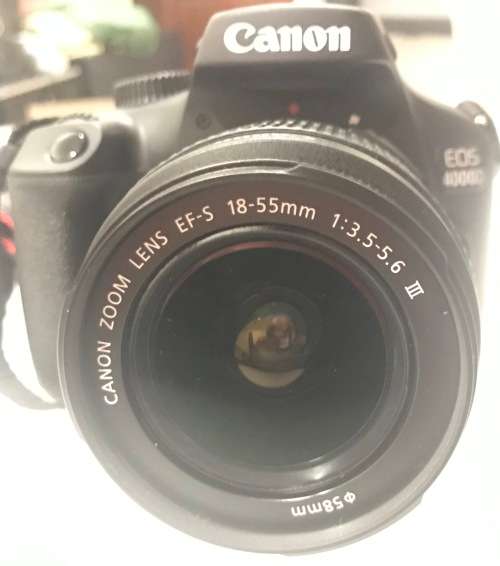 CANON EOS 4000D WITH 18-55mm LENS CONDITION LIKE NEW + FREE CAMERA BAG