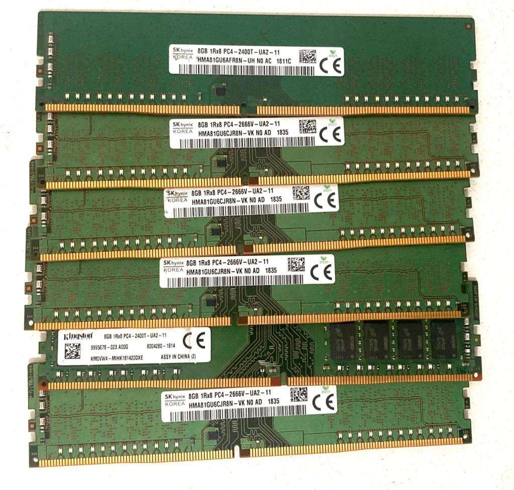 Ram SK hynix,Kingston Rams 8gb ddr4 2666MHz for Desktop In Good Working Condition