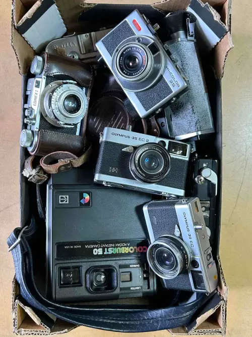 Vintage film camera lenses parts and accessories as is bargain box 12