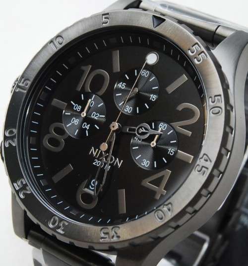 NIXON A486-632 A486632 Watch Mens 48-20 CHRONO All Gunmetal w/Link Authentic New