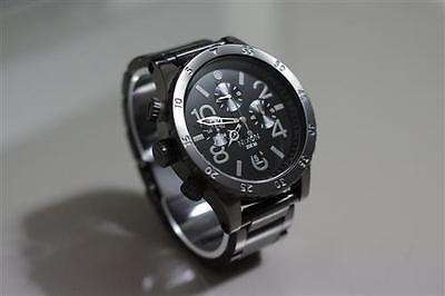 NIXON A486-632 A486632 Watch Mens 48-20 CHRONO All Gunmetal w/Link Authentic New
