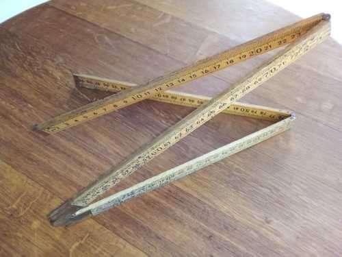 Antique carpenters ruler