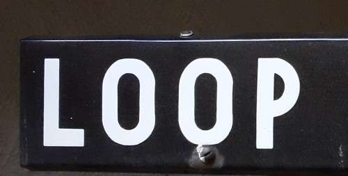 Enamel Sign - Road name - Loop Street  Cape Town / Circa1940