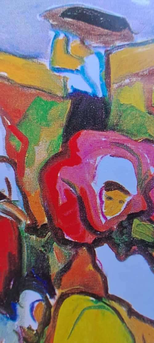 Stunning Irma Stern - gallery print on canvas - 4/5 -grape harvest (Please read description)