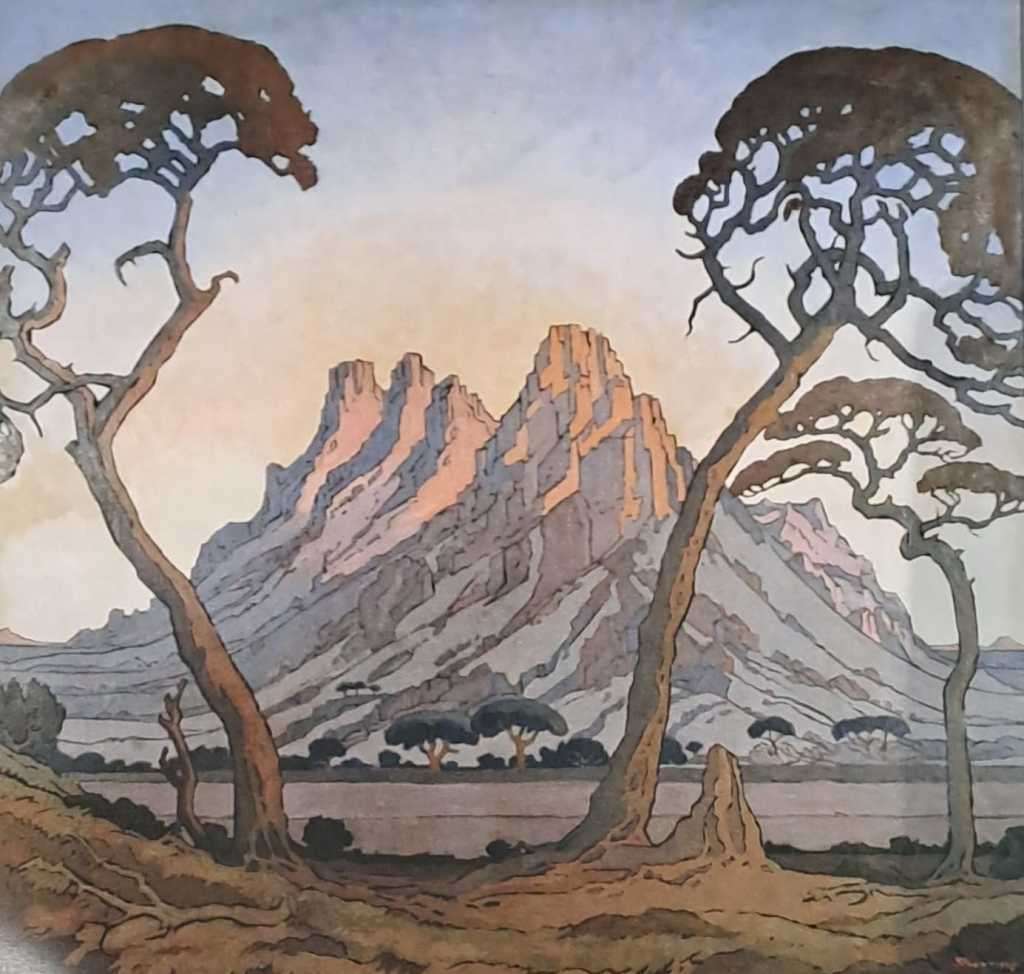 Pierneef print on artist canvas - signed