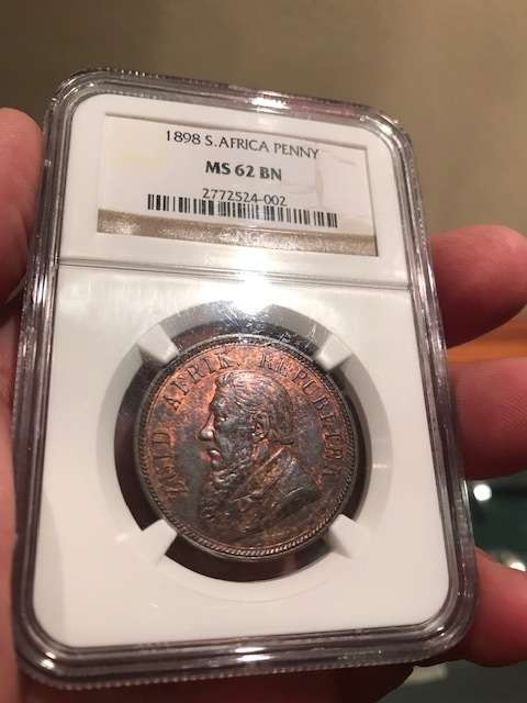 ######## ZAR 1898 Penny NGC MS 62 BN - R1 Auction 7 Days only !! #########
