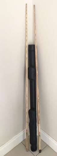 THREE QUARTER (2 Pc)SUPERIOR QUALITY - ASH WOOD CUE - FOR BILLIARDS , SNOOKER & POOL