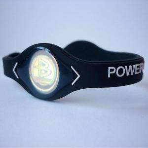 2 Pcs. x POWER BALANCE BRACELETS- MEDIUM -1 BLK +1 CLEAR - 1 LOT