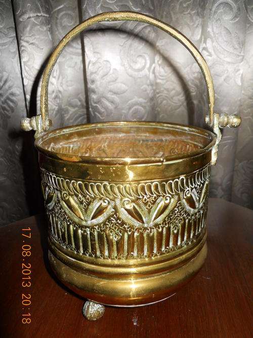 Brass Planter with Handle