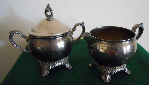 Silver Plated Sugar pot & Milk jug