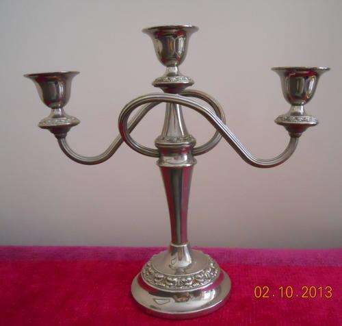 Silver Plated Candelabra ~ Height - 25cm