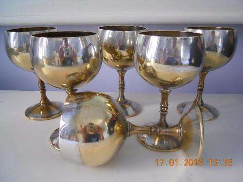 6 x Silver Plated Goblets made in Spain