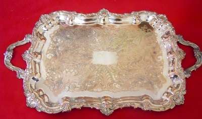 Large Silver Plated Tray