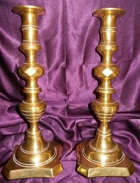 Pair Good Quality Brass Candle Holders