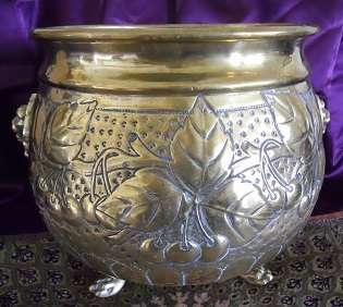 Decorative Brass Planter on feet