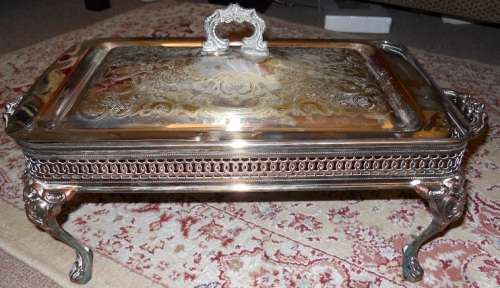 Silver Plated Server on Legs