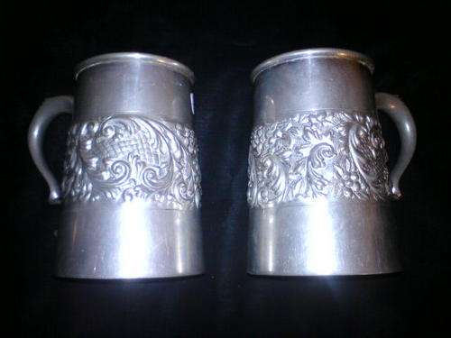 2 Pewter Beer Mugs
