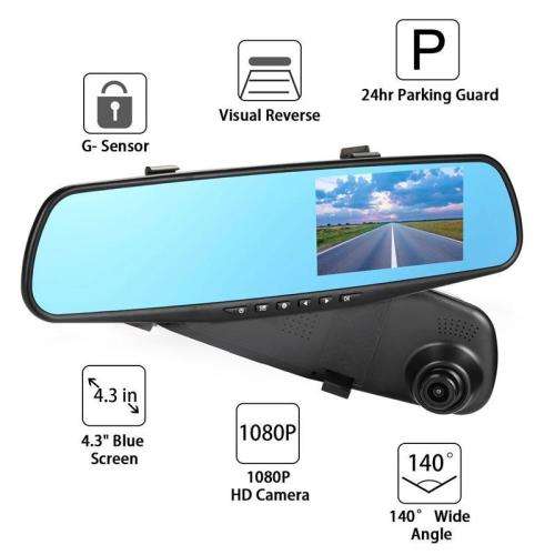 Car DVR Rear View Mirror Dash Cam Video Camera Recorder