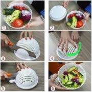 AMAZING SALAD CUTTER BOWL. mk ur salad in 60 seconds
