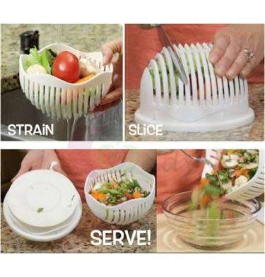 AMAZING SALAD CUTTER BOWL. mk ur salad in 60 seconds