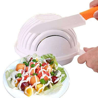 AMAZING SALAD CUTTER BOWL. mk ur salad in 60 seconds