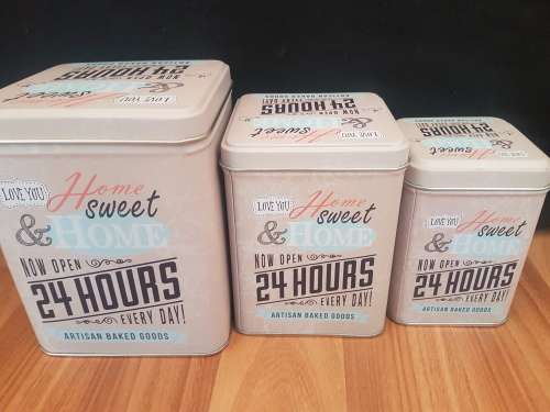 3 PC STUNNING KITCHEN TINS/CANISTERS