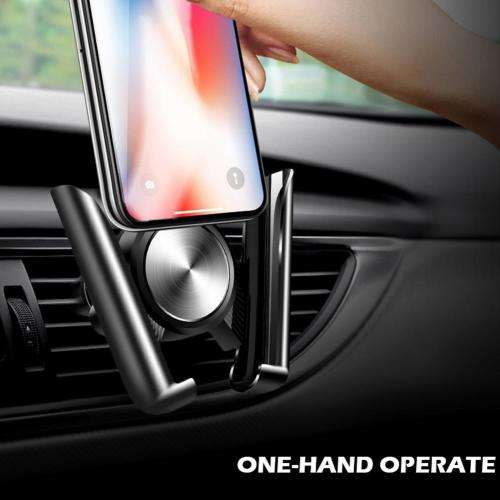 One Hand Operating Auto Release Telephone Mount Car Air Vent Mobile Phone Holder