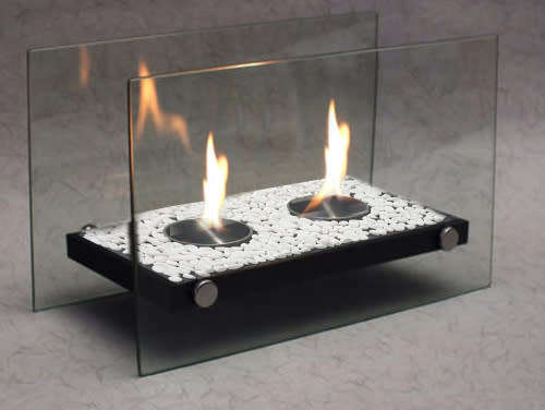 Temper Glass Bio-Ethanol Fireplace