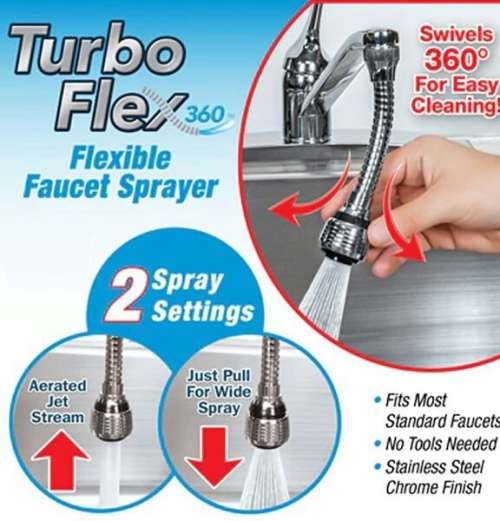 Turbo Flex 360 flexible faucet sprayer