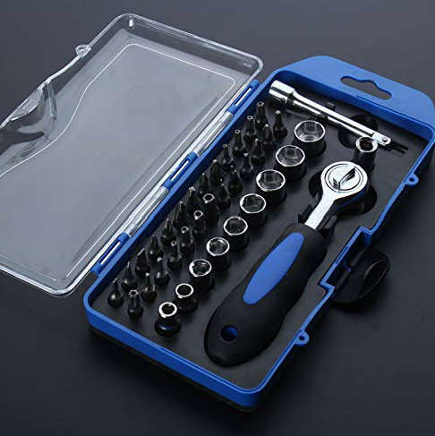 38 in 1 Combination Ratchet Sockets Wrenches Electical Tool Set Interchangeable