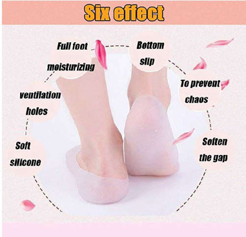 Anti Crack Full Length Silicone Foot Protector Moisturizing Socks for Foot-Care and Heel Cracks