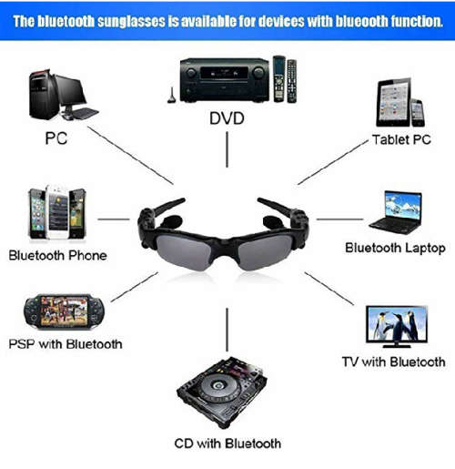 Bluetooth sunglasses headphones Stereo Wireless Headsets